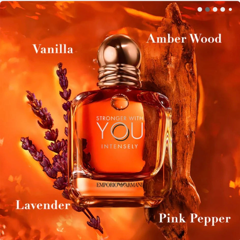 Stronger With You Intensely by Giorgio Armani Eau De Parfum Spray 3.4 oz (Men)