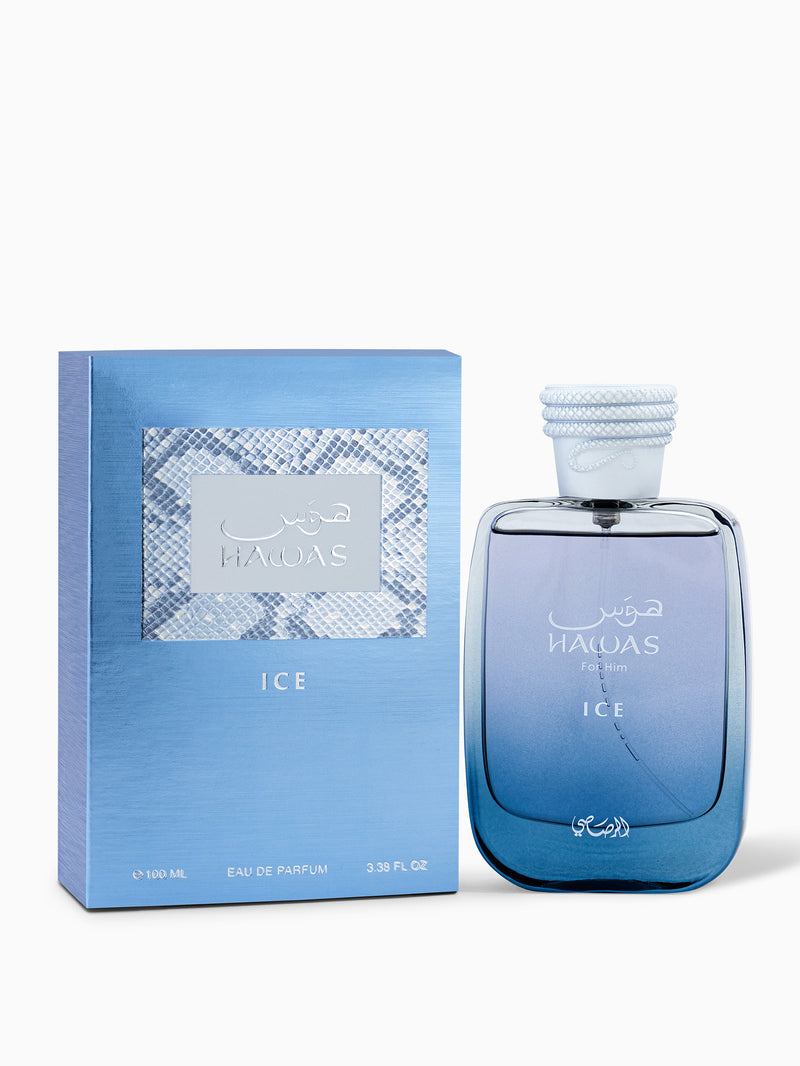 Hawas Ice by Rasasi Eau De Parfum Spray 3.3 oz (Men)